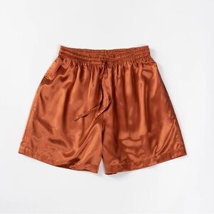 Clementine Sleepwear Organic Mulberry Silk Pajama Shorts Mens Medium Dusk